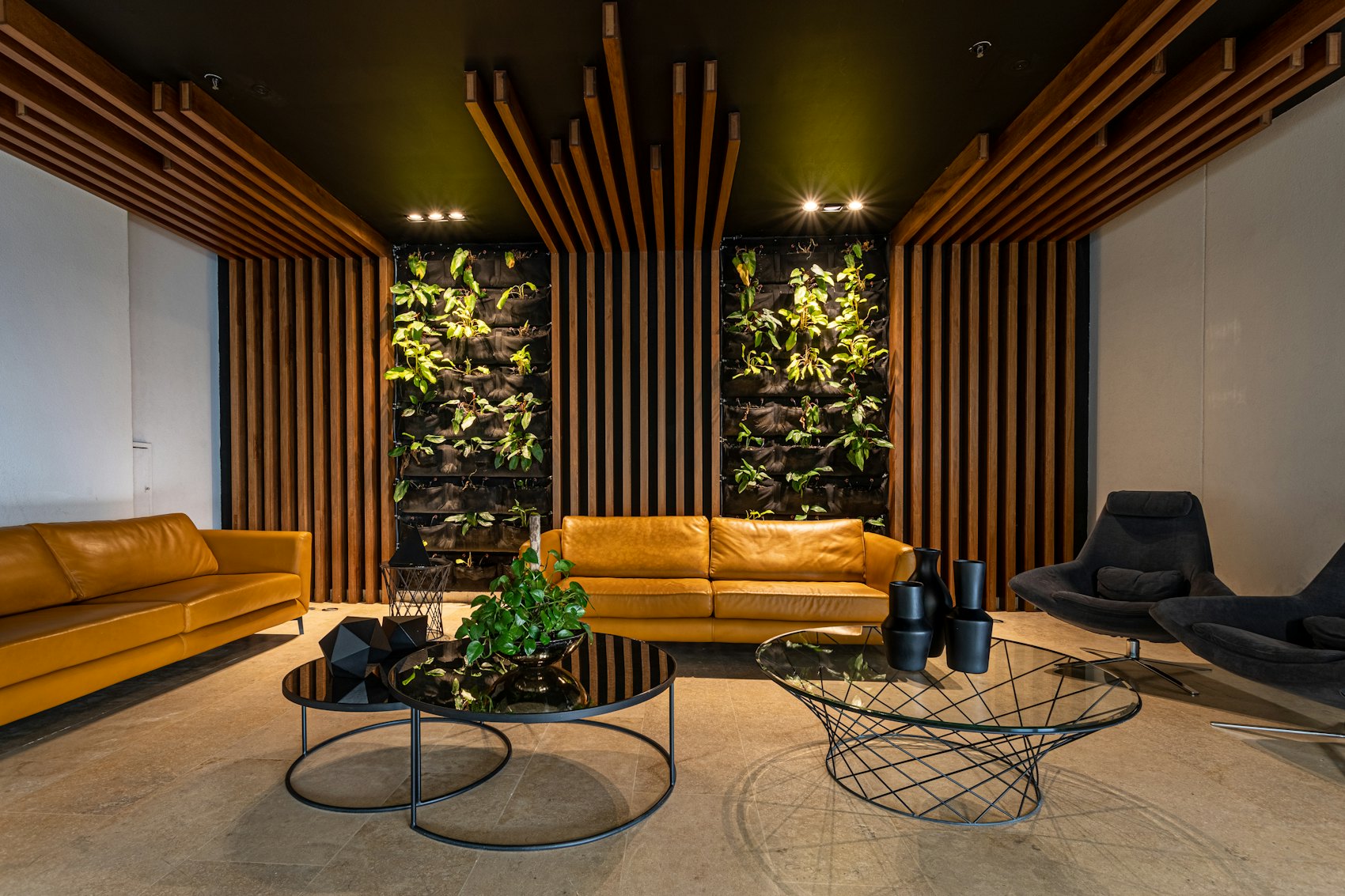 Warm studio lounge